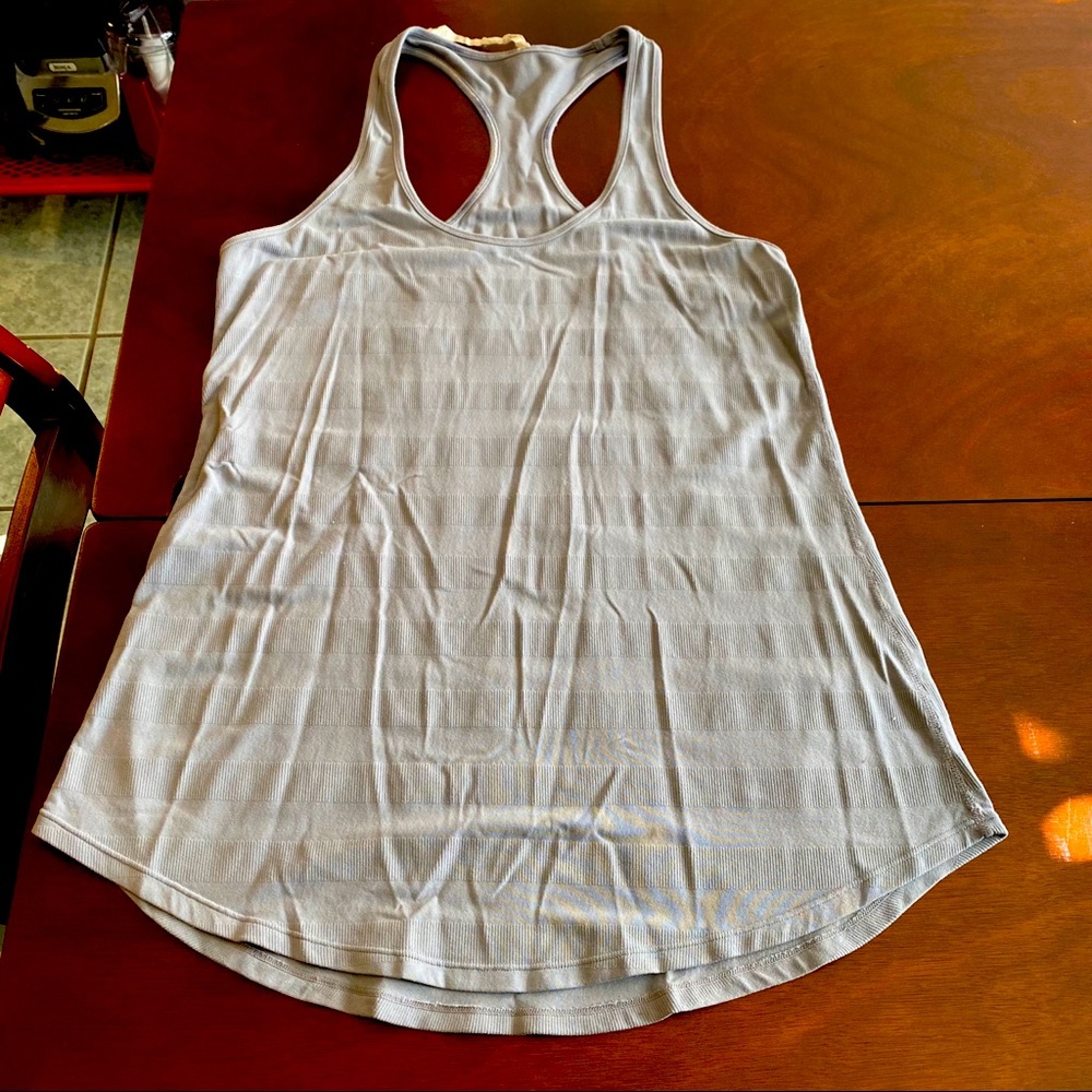 Grey textured stripe lululemon racerback tank top
